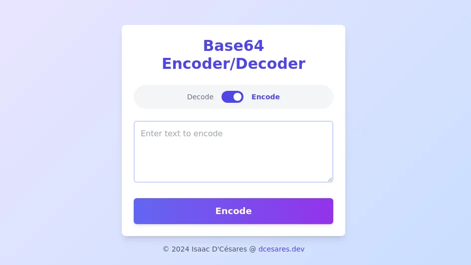 Como criei um Base64 Encoder/Decoder usando o Claude | Isaac D'Césares