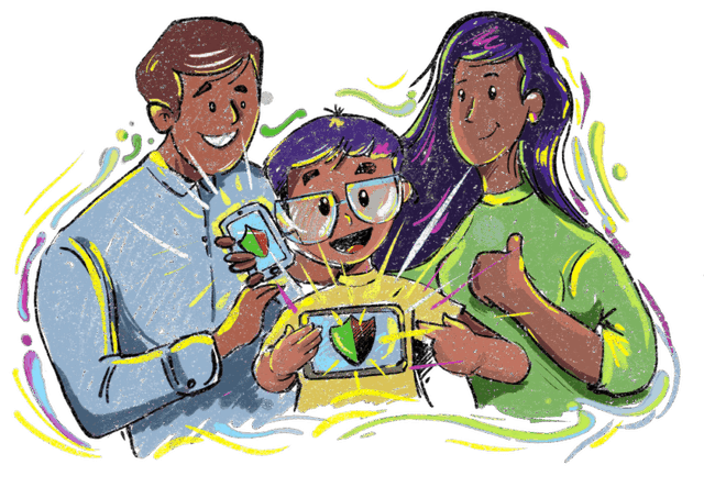 Ilustração sobre o ECA Digital e a proteção de crianças e adolescentes no ambiente online